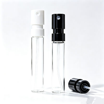 Glass Mini Vials Split Type Glass Perfume Tester Bottles 1ml 2ml 3ml PP Crimp on Spray Pump Travel Trial Cosmetic Packaging