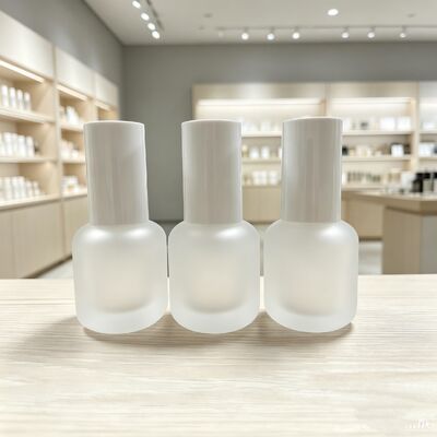 Eco Friendly Lotion Bottles Glass Cylindrical Thick-walled Shape 30ml Liquid Foundation Cosmetic Glass Bottle