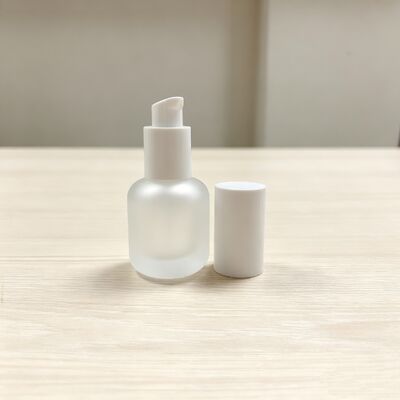 Eco Friendly Lotion Bottles Glass Cylindrical Thick-walled Shape 30ml Liquid Foundation Cosmetic Glass Bottle