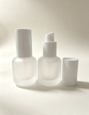 Eco Friendly Lotion Bottles Glass Cylindrical Thick-walled Shape 30ml Liquid Foundation Cosmetic Glass Bottle