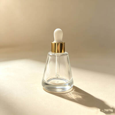30/50ml Conical Clear Glass Dropper Bottle Screw Cap Dropper Bottles Empty Serum Essential Oil Cosmetic Essence Packaging