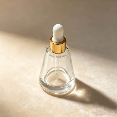 30/50ml Conical Clear Glass Dropper Bottle Screw Cap Dropper Bottles Empty Serum Essential Oil Cosmetic Essence Packaging