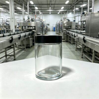 170ml Clear Glass Jar Wide Mouth Jar With Matte Black Lid Empty Cosmetic Storage Bottle Factory Direct in Stock