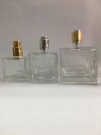 Square Transparent  Glass Perfume Bottles Perfume Spray Bottle Skincare And Makeup Packaging