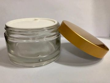 200g Glass Face Mask Cream Jars Cream Botttle Skincare Packaging , big capacity OEM