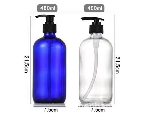 480ml 500ml 1000ml Glass Lotion Bottles For Shampoo Bathing Soap