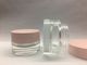 Thick Bottom 30g 50g Cosmetic Glass Jar Plastic Lid Cream Containers