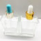 OEM 50ml 100ml Cosmetic Dropper Bottles With Gold Shinny Collar