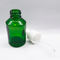 Green Essential Oil 30ml Sloping Shoulder Bottle Plastic Cap Dropper
