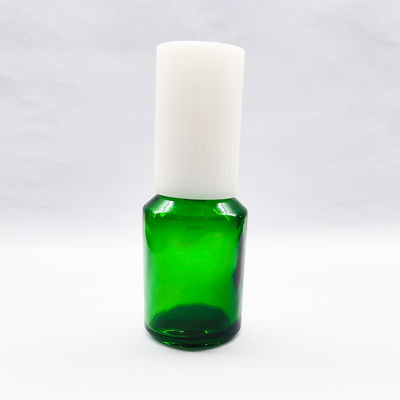 Green Essential Oil 30ml Sloping Shoulder Bottle Plastic Cap Dropper