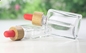 30ml Bamboo Cosmetic Packaging Flat Shape Glass Dropper Bottle