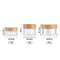 20g 30g 50g Bamboo Cosmetic Packaging Empty Glass Cosmetic Jar