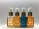 SGS ISO MSDS Orange Blue 20ml Glass Pump Bottle For Lotion And Serum
