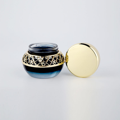 Round 50g Glass Cosmetic Jar Packaging Container For Skincare Cream