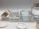 High End Glass Cosmetic Jar 20g 50g 110g Thick Bottom Square Shape