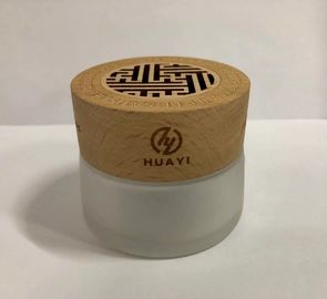 50g Professional Cosmetic Cream jar Skincare Packaging with Wooden Cap Various Color And Printing