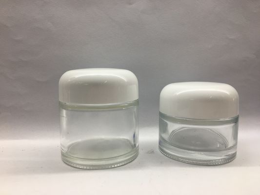 Glass Cream Skincare 50g 70g Cosmetic Jar Packaging OEM Round Top Cap High-end OEM glass product